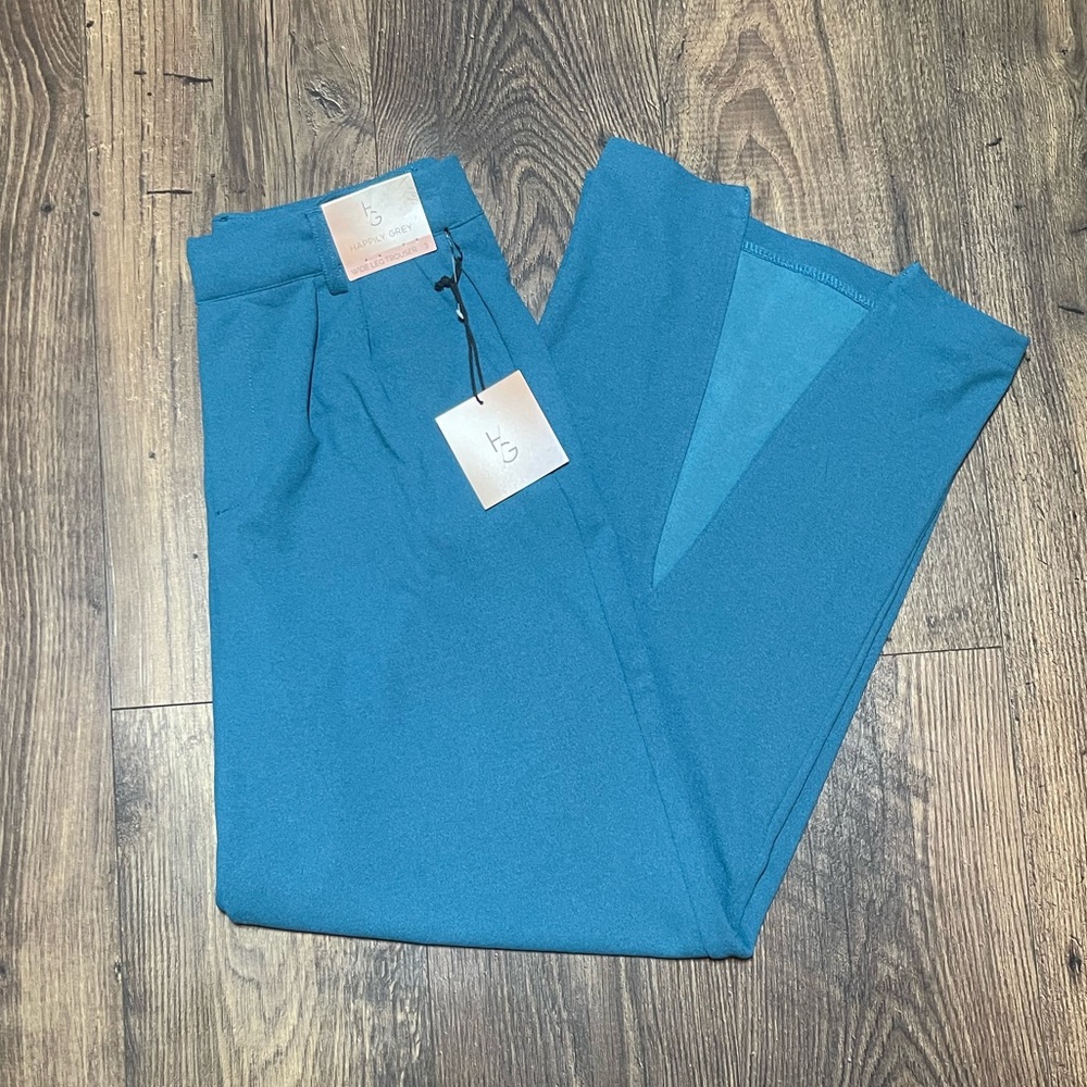 Happily Grey Teal Dress Pants - Woman’s Size 3